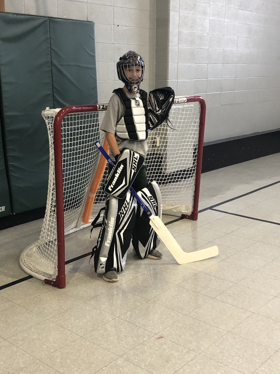 Strochschool's tweet photo. St. Louis Blues Crew came and helped Mr. Staaby teach the fundamentals of hockey and donated equipment to the school! The students had a blast! Let’s Go Blues! https://t.co/vkbvQ6An4a