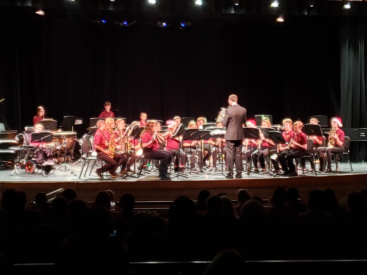 grumpyhistoryt1's tweet photo. 8th Grade Band at the Holiday Concert! 
#wmswizards https://t.co/B6zWgZyfXq