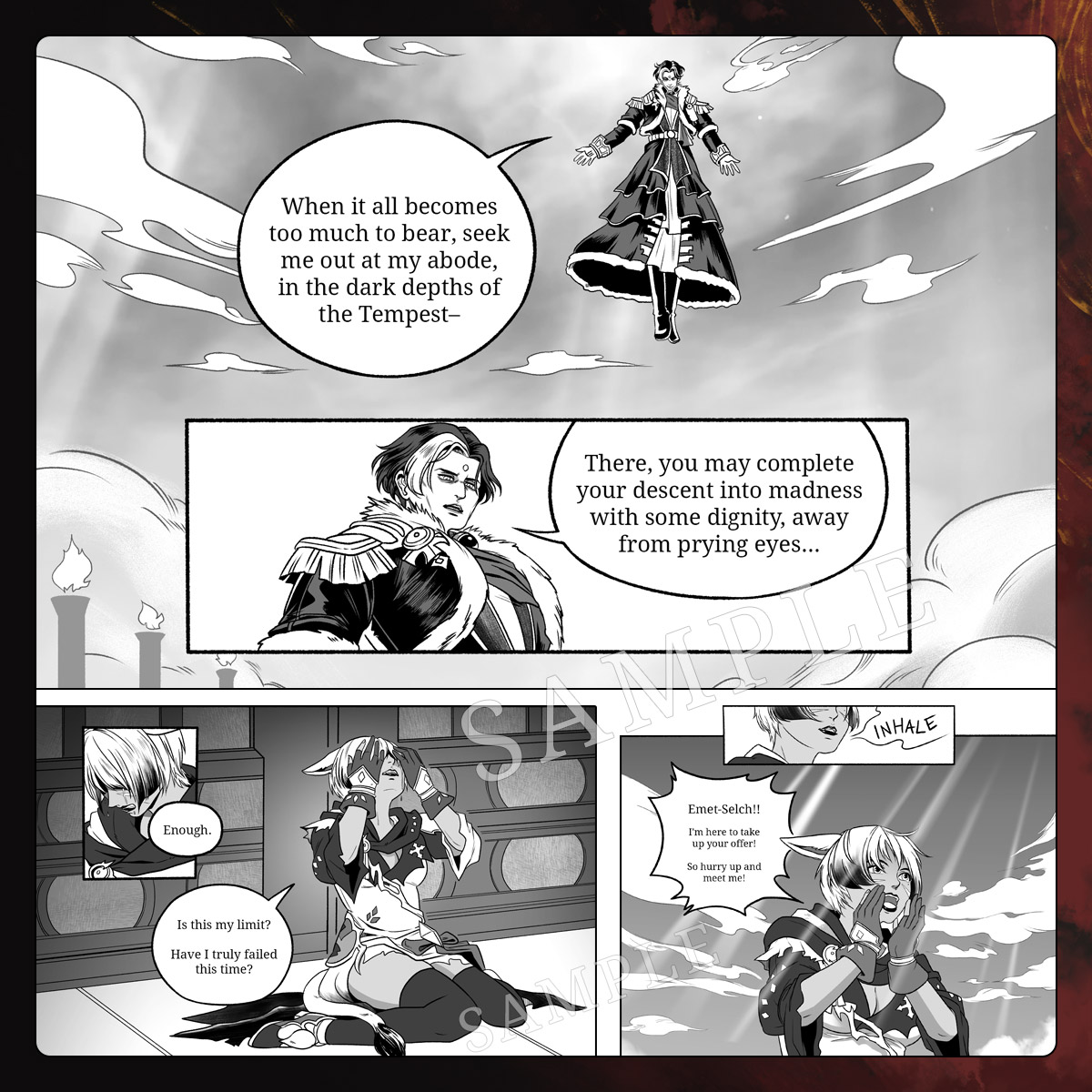 watercrown's tweet photo. DESCENT TO MADNESS; #FF14 Emet-Selch x WoL doujin
B5 / 40 pages
And here's the preview for my Emet/WoL doujin for #ComicFiesta2019 #CF2019 #comicfiesta :D I'll update with my booth number once it comes out, but for now please enjoy these previews!
#EmetSelch #EmetWoL #エメ光 https://t.co/oa86ktWq1l