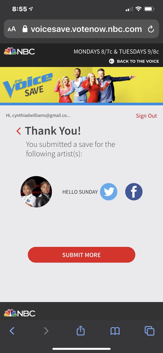 CyntWilliams_'s tweet photo. @NBCTheVoice SAVE DEM THEY DESERVE TO BE IN FINALS #Voted https://t.co/kT6Y91rYcW