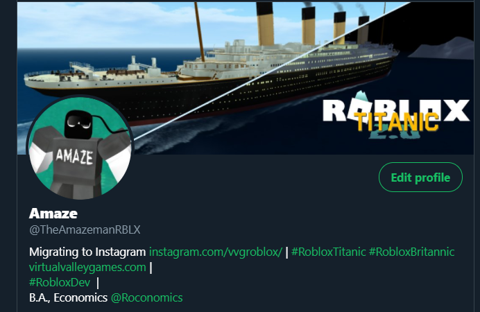Amaze At Theamazemanrblx Twitter - sinking ship roblox britannic trailer official