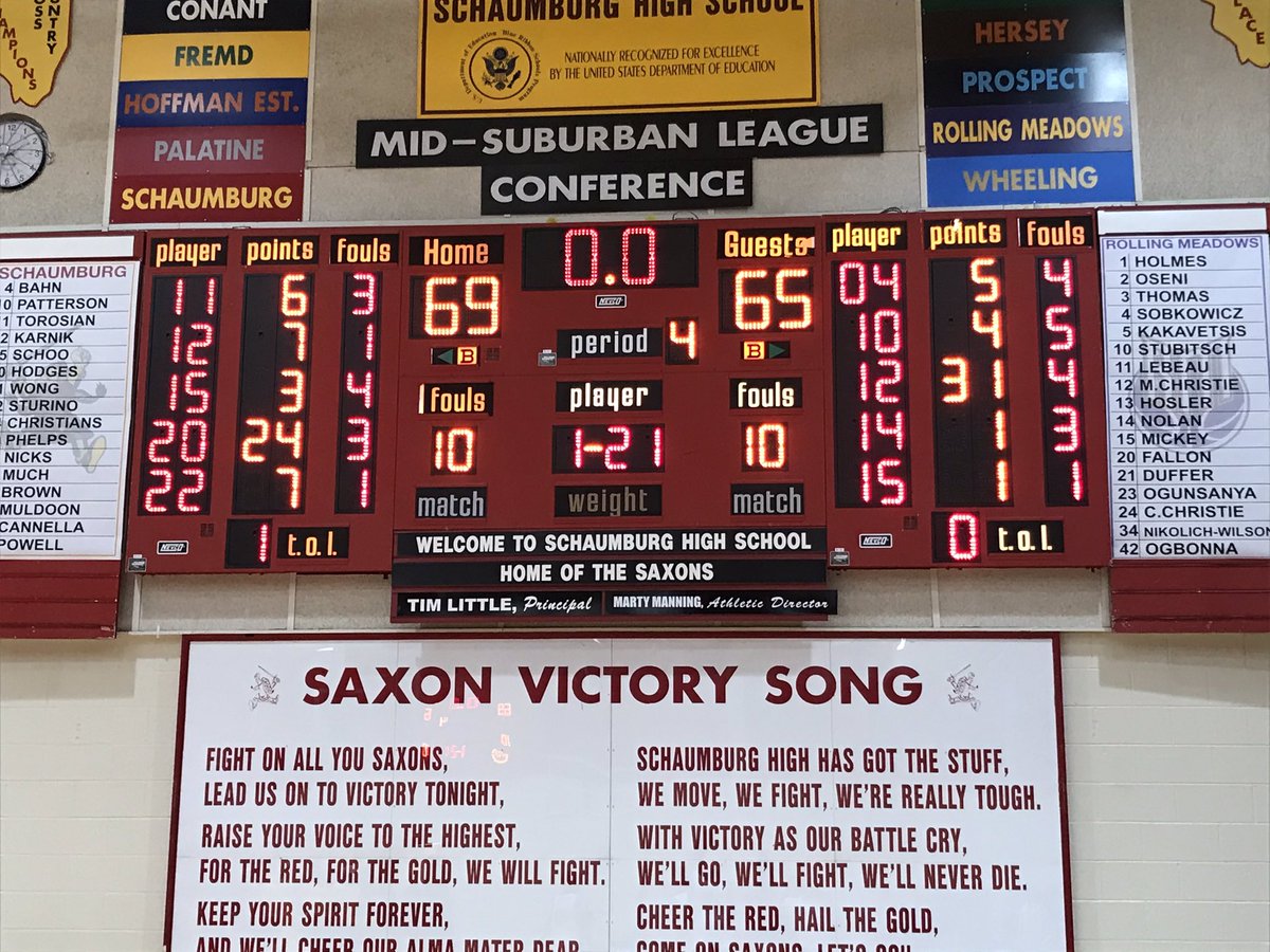 Schaumburg: 69
Rolling Meadows: 65

Saxons come back down 9 at half to take down Rolling Meadows as we move to 7-0 overall! #EDEP 

<a href="/dhpreps/">Daily Herald Preps</a> <a href="/chilandprephoop/">Chicagoland PrepHoop</a> <a href="/michaelsobrien/">Michael O'Brien</a> <a href="/joehoopsreport/">Joe Henricksen</a>