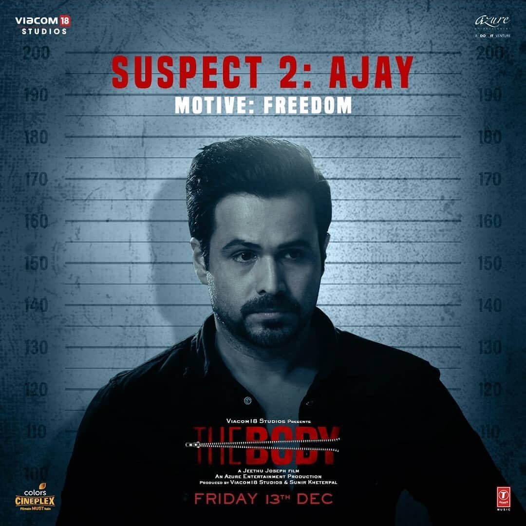 Emraanians's tweet image. Could Ajay be the real killer? If he is, was it for love, money or both?. #TheBody 

#RishiKapoor @emraanhashmi @sobhitaD @Vedhika4u @jeethu4ever @TheBodyMovie @viacom18studios @iamazureent #AjitAndhare @sunirkheterpal @TSeries | The Body This Friday | #EmraanHashmi