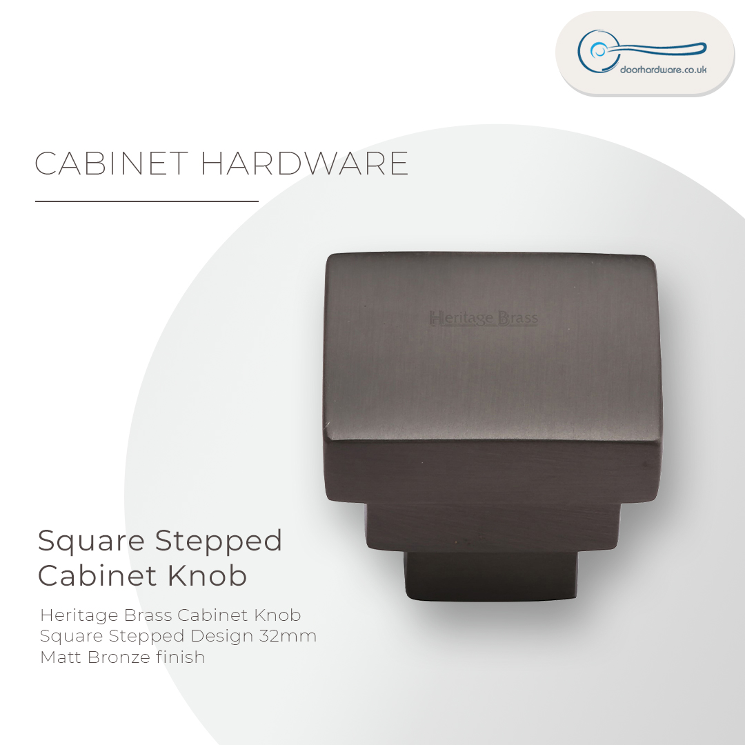 doorhardwareUK's tweet photo. SQUARE STEPPED CABINET KNOB
Heritage Brass Cabinet Knob Square Stepped Design 32mm Matt Bronze finish
Visit us: https://t.co/Y2myHC549T
.
.
.
#doorhardware  #HeritageBrass #SolidBrass #MattBronze #vintage #appearance #contemporary #surfaces #exposing #CabinetKnob https://t.co/jqB5UTySqA