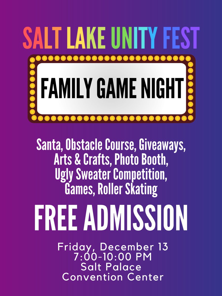 InclusionCenter's tweet image. #unityfest #familygamenight #free #ICCJSLC #unity #diversity #inclusion