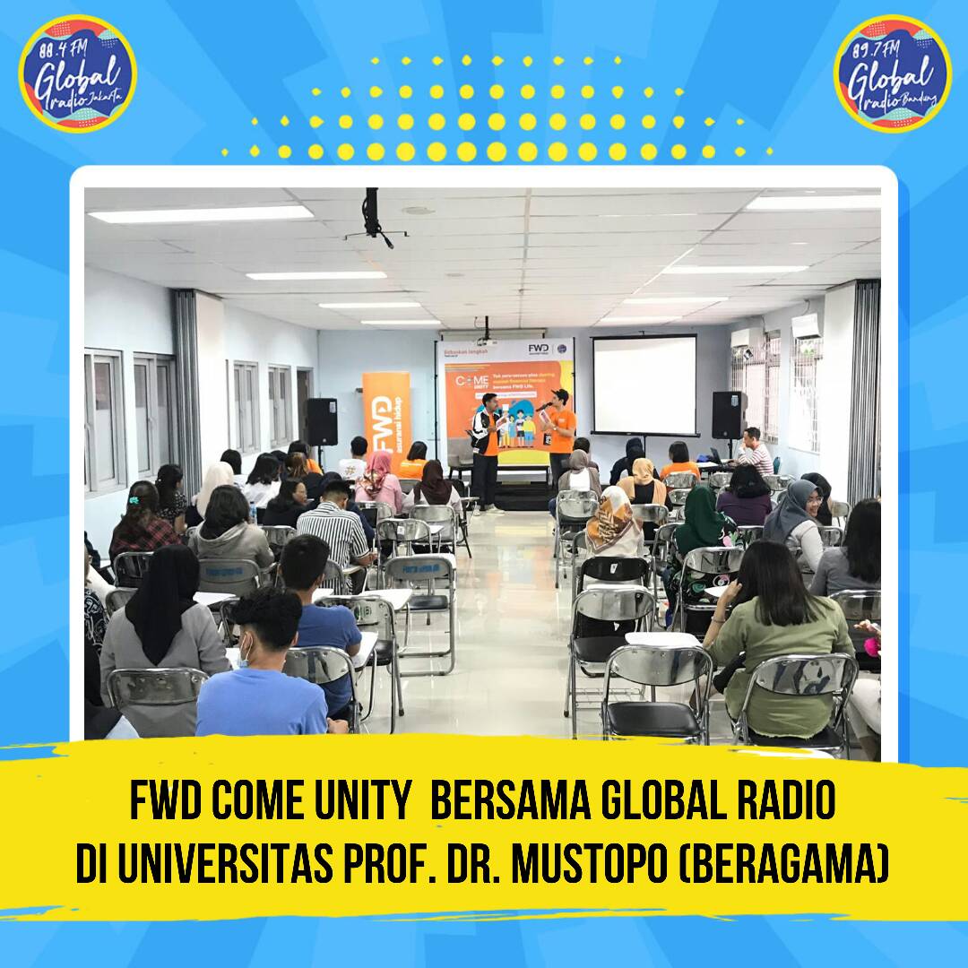 884GlobalRadio's tweet photo. Global People, hari ini kita bersama FWD Community ada di Universitas Prof. Dr. Mustopo (beragama) untuk sharing tentang financial literacy, lho! Yuk guys, atur financial kamu bersama FWD Life.

See you di Next FWD Come Unity!

#GlobalRadio #FWDBebasBerbagi #FWDComeUnity https://t.co/wZAQCMZE8L