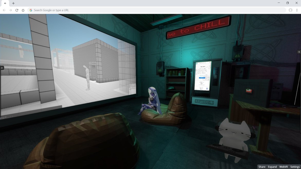 matrixscene's tweet photo. Same vibe 🎮😎
#vrchat #janusweb #cryptovoxels #webxr https://t.co/KYZAVQo6qI