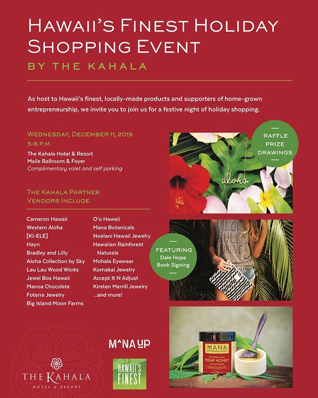 livehayn's tweet photo. We’re proud to partner with Kahala Hotel for the Hawaii’s Finest Holiday Shopping Event featuring local retailers on 12/11/19 from 5-8pm 🤙🏻 https://t.co/X618IAgJhW https://t.co/lkXXBzr8ab