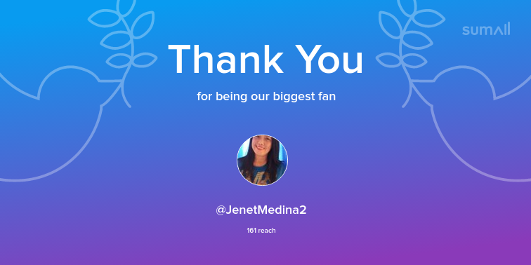 imceyrell's tweet photo. Our biggest fans this week: JenetMedina2. Thank you! via https://t.co/rwJjSdrtX1 https://t.co/M2xd9VC01e