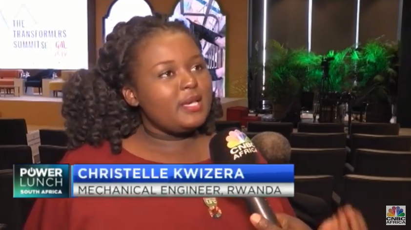 cnbcafrica's tweet photo. #PLSA: #TransformersSummit2019: #CNBCAfrica's @gmutizwa speaks to Christelle Kwizera @kwistelle, Mechanical Engineer, Rwanda, discusses how @waterRwanda is bringing clean water to rural communities in Africa. @isdb_group https://t.co/uUFmaPZYJJ