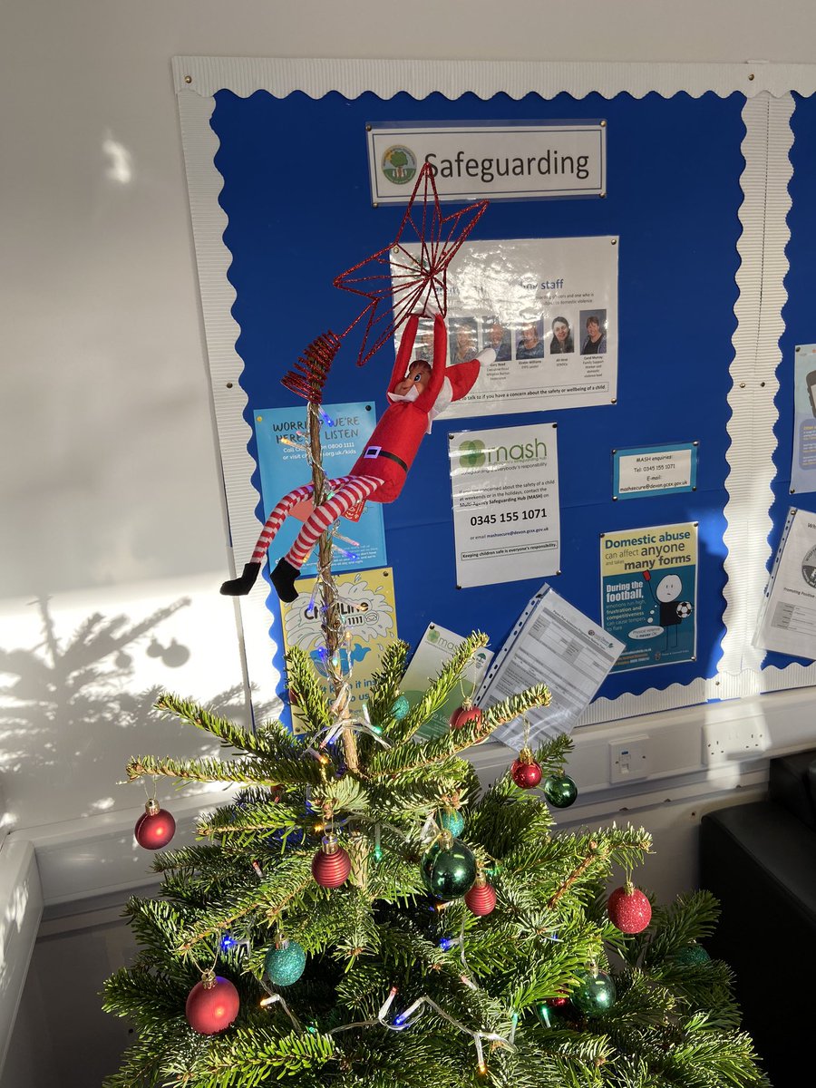 PEG_Exe's tweet photo. What’s the naughty little Elf up to today? 

Looks like he’s climbing the Christmas tree at Whipton Infant School at the moment 😮

Keep an eye out in your schools for the naughty little Elf! 

Remember to not touch him, we don’t want to lose the magic spirit of Christmas 🎄 https://t.co/jV7WHDQU8a