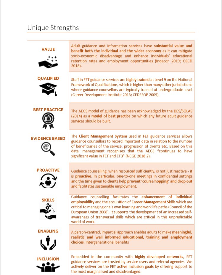 AEGAIreland's tweet photo. AEGs specific strengths can provide the cornerstone of adult educational guidance counselling provisions in FET, helping with access, information, progression and support of a persons learning journey. #visionforguidance
@SOLASFET @ThisisFet @etbi @CATHERI32551005 https://t.co/Bm7vjoXHu0