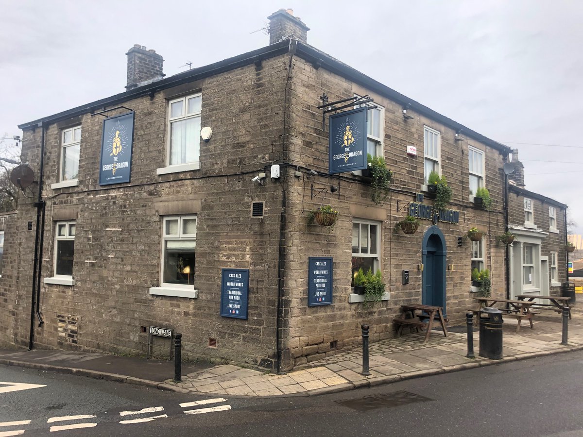Traditional boozer the George &amp; Dragon in Charlesworth, Glossop, is sporting some new #signage thanks to Hartbrights. 

The old signage was ageing quite badly so we produced signage that stays true to its roots but is also modern and, importantly, will last. 

What do you think?