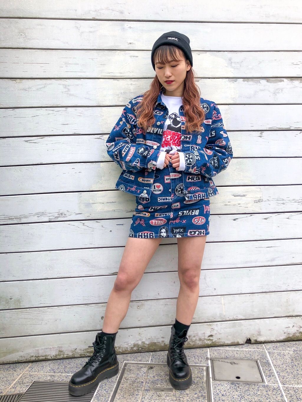 HYSTERICGLAMOUR × X-girl デニムセットアップ-