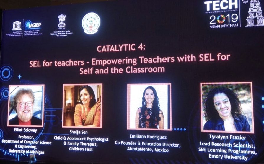 seelearningind1's tweet photo. @TyralynnFrazier represents @SEE_learning at the @unesco_mgiep #TECH19
To learn more, connect with us at the conference or reach us at contactus@seelearningindia.com https://t.co/bY18sZOd6Z