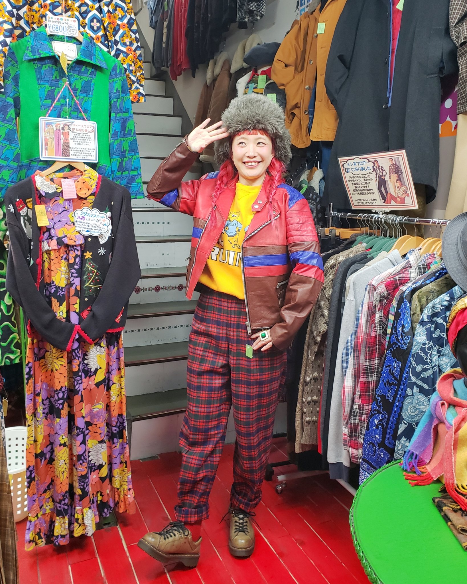 古着屋funnyface 東京都 田端 に移転 本日はメンズコーナーから古着らしい物をギュッ詰めてコーデ アメカジさえ着てる人がいなくなりましたが メンズ古着も面白いですよ 帽子以外全て商品 お気軽にお問い合わせ下さい 明日定休日なので