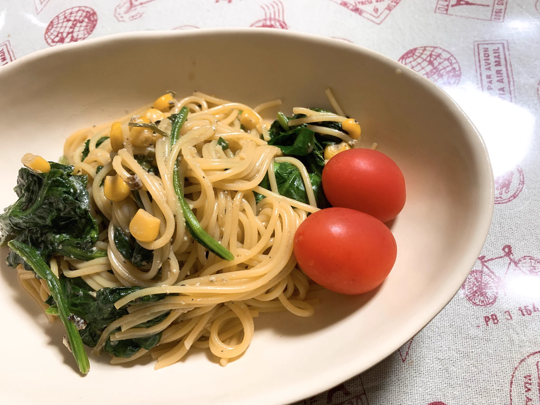 @syunkon0507 めちゃくちゃ美味しかった😋〆はパスタとほうれん草で🎵 #syunkonさんのレシピ #豆乳鍋 #豆乳パスタ 
