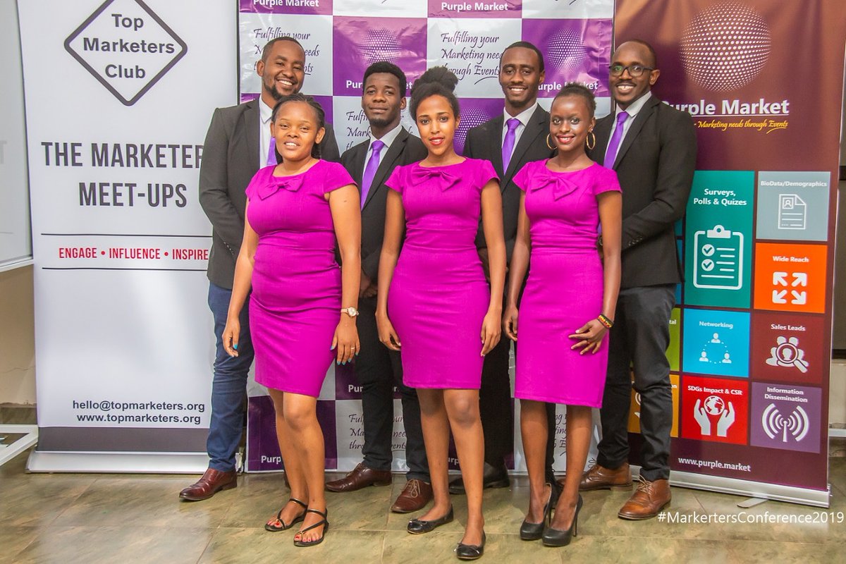 purpledotmarket's tweet photo. Our amazing team who registered the delegates attending #MarketersConference2019 
While the ushers tended to their needs throughout the event.
@TopMarketers1 
@spark_comm 
@SignatureAudit 
@SendyMobile 
@chippercashapp 
@Shortlisthires
.
.
#marketersconference
#evolvemarketing https://t.co/STkfFyFr1L