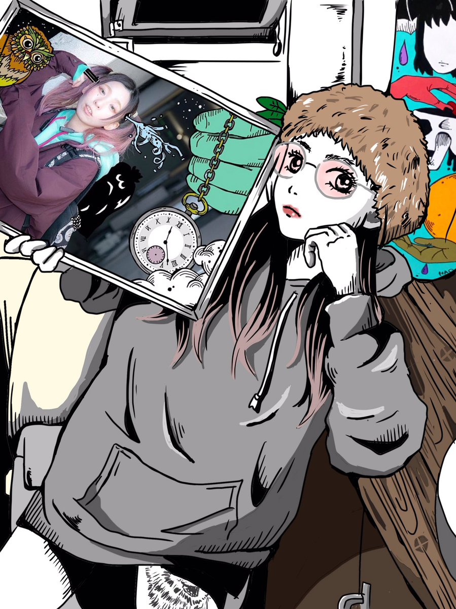 Haq のん 仕事で少女漫画風の絵を描かなきゃで 練習がてら描いてみました 目がある自分の絵は珍しい 楽しくて仕事放棄して描きました