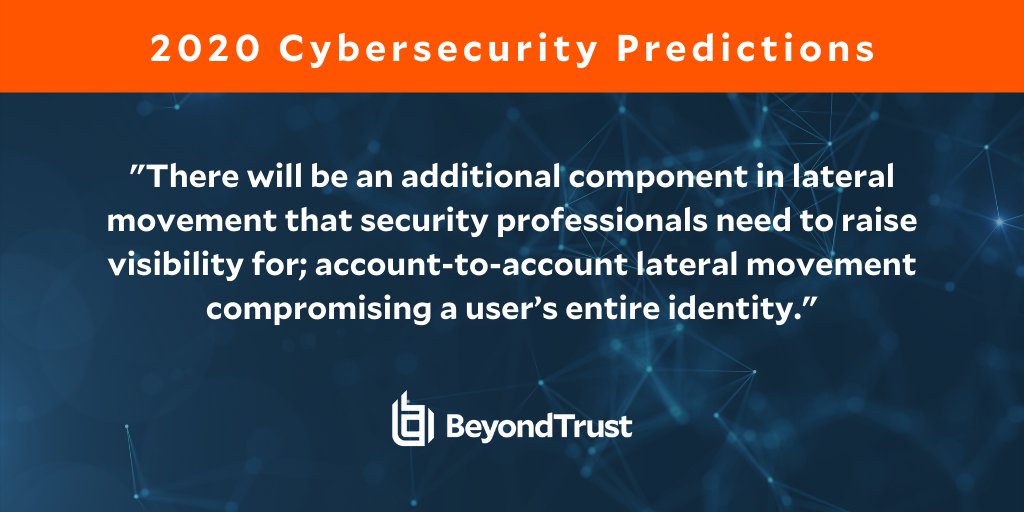 BeyondTrust's tweet photo. BeyondTrust Cybersecurity Predictions for 2020 & Beyond https://t.co/ObcWZpXYUo via @cyberdefensemag
@BeyondTrust @MoreyHaber
#2020cybersecuritypredictions #cybersecurity #dataloss #cybersecurityforensics https://t.co/oAB4gVAmOF