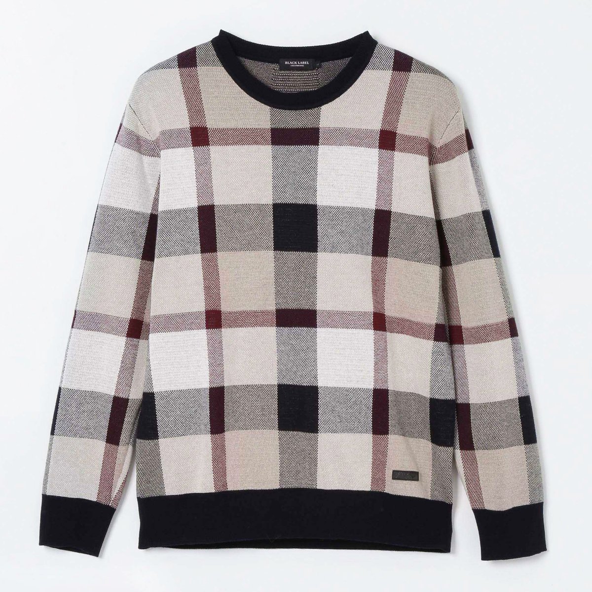 Black Label Crestbridge Pa Twitter ベージュのチェックニット は程よい厚みなのでジャケットのインナーとしても活躍します お手持ちのジャケットとも合わせてみて下さいね こちらのニットはご好評につきオンラインストアでは完売しております ジャケット T