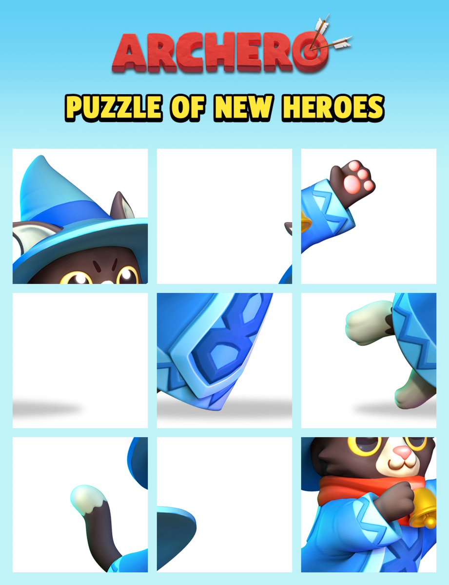 New Hero: Meowgik hiding in Jigsaw!
Skill: Meowspirit, a chance to summon an auto-attacking kitty when attacking enemies!