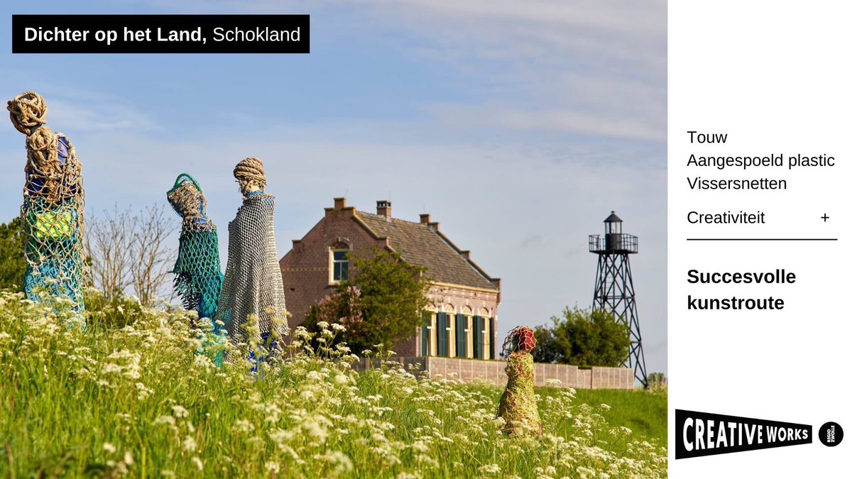 Creativiteit. Het is er. Overal en voor iedereen. Trots zijn we op de succesvolle, internationale kunst &amp; poëzieroute 'Dichter op het Land', afgelopen zomer op Schokland. #creativeworks #regioZwolle