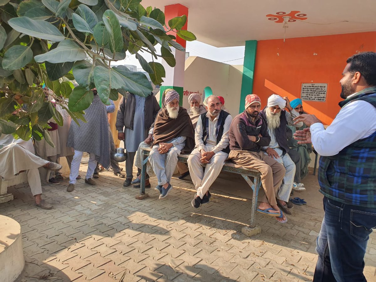 IPLBiologicals's tweet photo. To support our #biological reforms in #agriculture industry, #IPL shares the glimpses of a #farmermeet held on Dec9 at #SukhnaAblu in #Muktsar dist. #Punjab to encourage use of products #sanjeevni, #vamshakti, #5G and #Bactvipe. #wheat #crops  
#organic #agribusiness #agri https://t.co/dXuMas3PKz