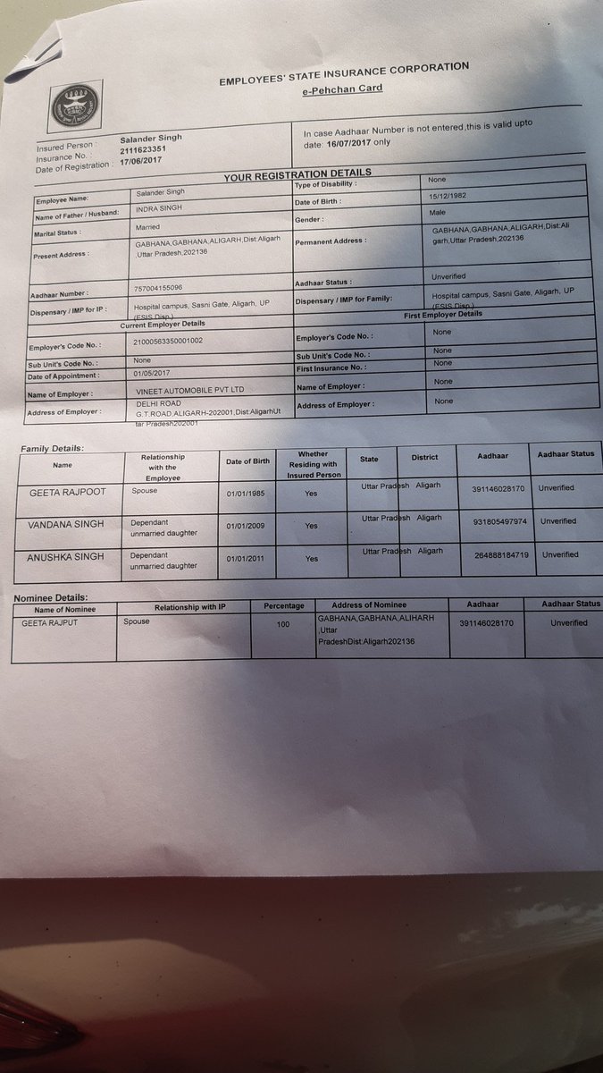 upshailendra's tweet photo. @drharshvardhan dear sir I'm very disappointed from Esic plz plz stop my esic as soon as possible. https://t.co/tDypTdWAUB