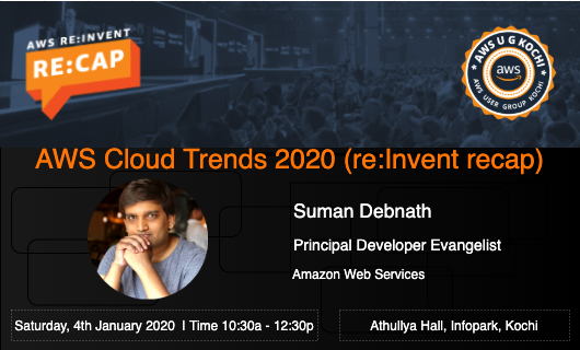 awsugkochi's tweet photo. Are you excited to learn about cloud trends in 2020?
Join us on January 4th for the re:invent recap session by @_sumand , Principal Developer Evangelist at AWS
#aws #awsugkochi #awscloud #reinvent2019 #reinventrecap
RSVP : https://t.co/7CQgM12H2m https://t.co/FNHTpTqv6P