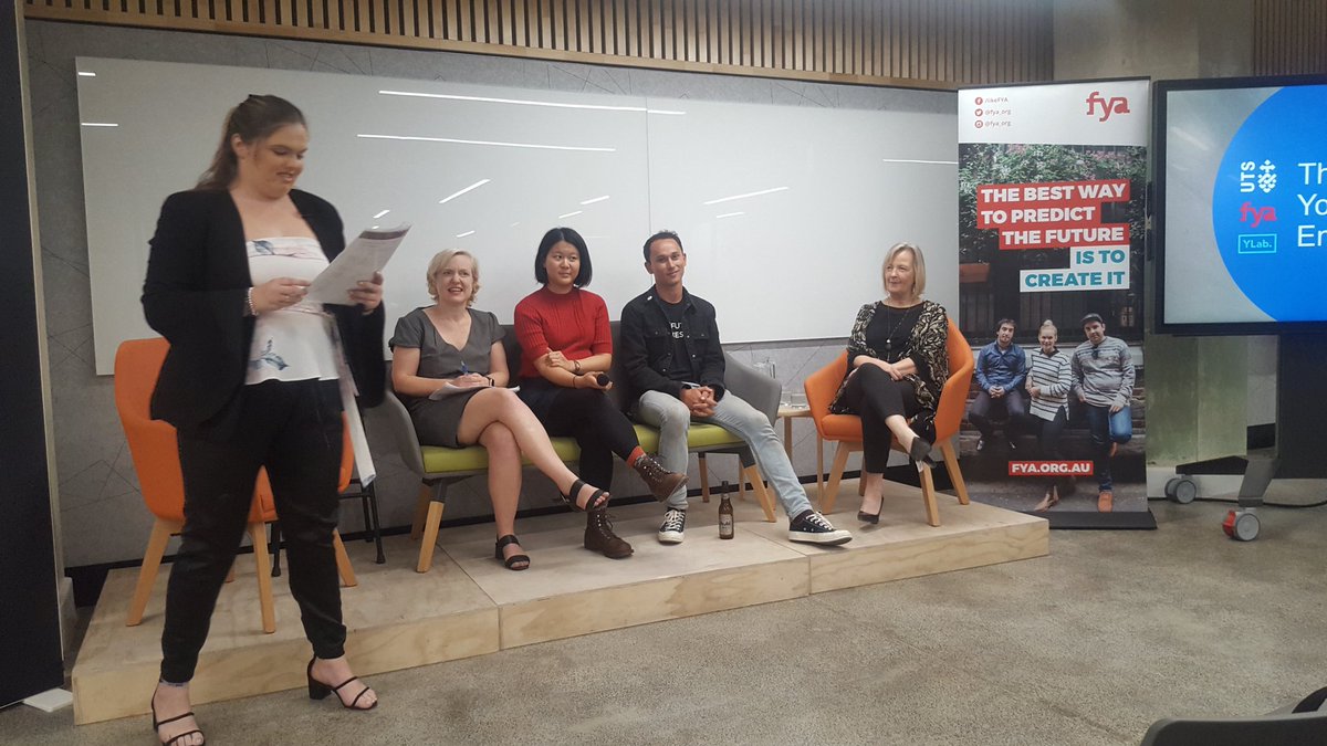 fya_org's tweet photo. Discussing the future of young social enterprise with a panel including FYA CEO @JanOwenAM, #ysp2016 alumni Michaela Sutherland and Ylab Associate Leanne Ong at the launch of @UTSStartups FYA and YLab partnership in Sydney tonight. https://t.co/fpTMgxtQKV