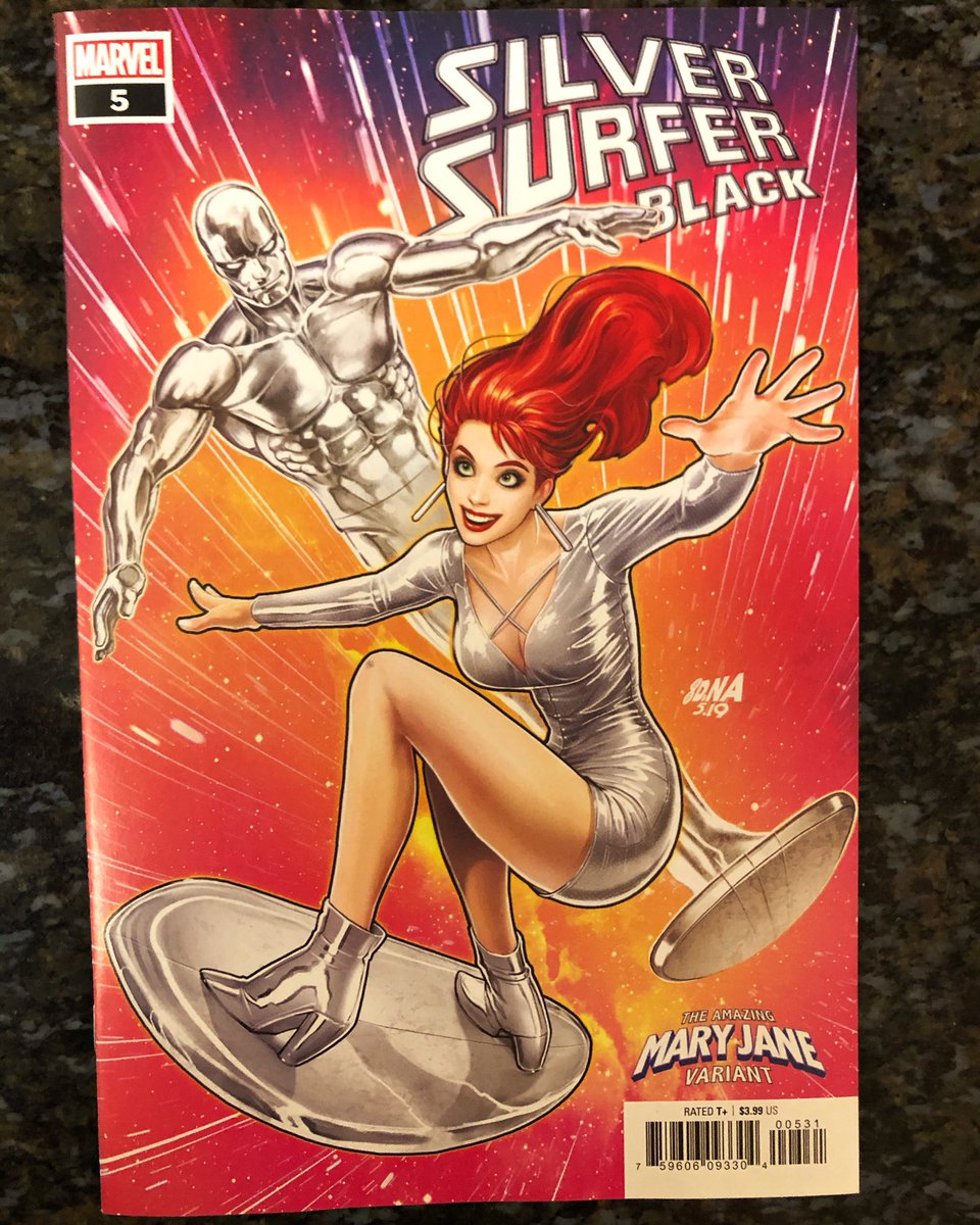 #TopVariantTuesday, here is the MJ Variant for #SilverSurfer Black #5. #Comics #Comicbooks #Comic  #comicbook #ComicCollection #Marvel #ComicCollector
