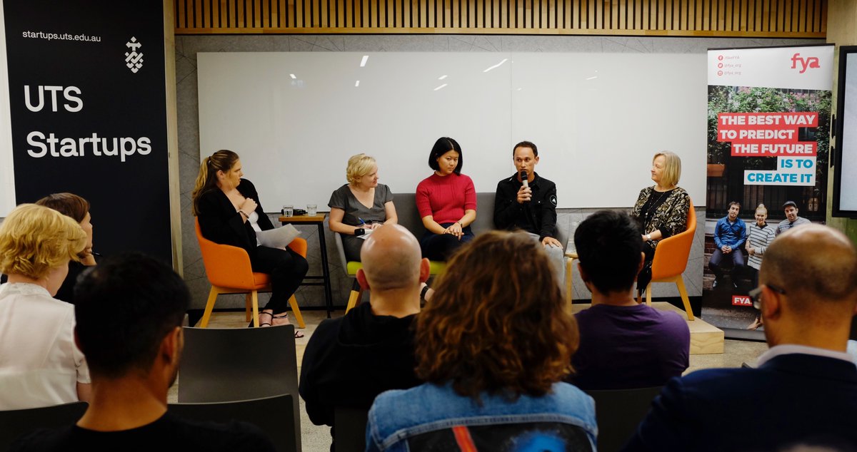 UTSInnovation's tweet photo. Watch live to hear fascinating personal insights and stories of #socialenterprise from our panel @JanOwenAM @VerityFirth Andrew Akib Leanne Ong & Mikaela Sutherland. https://t.co/PEo6yDqDj5 #YLab @fya_org #utsstartups @UTSEngage https://t.co/bvRdWXSUes