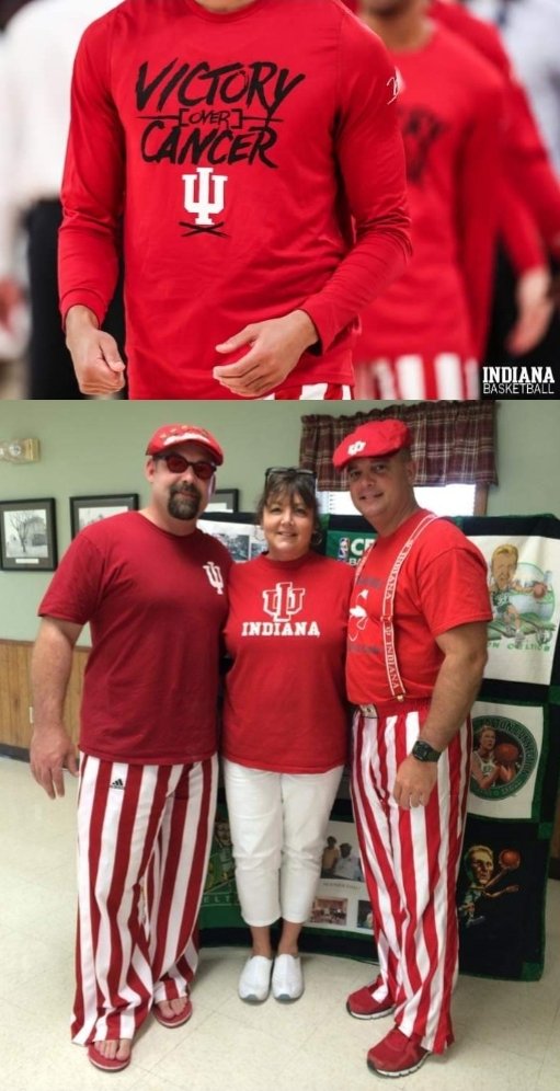 IUHoosierHarry's tweet photo. Another classic in the Garden.  Will these shirts be available to purchase?  @adidasHoops @adidas @TheVFoundation @IndianaMBB
Want to honor my favorite Hoosier, my mother!  My brother and I lost her to cancer in January. LAUGH THINK CRY! https://t.co/F8jPvMJeLK