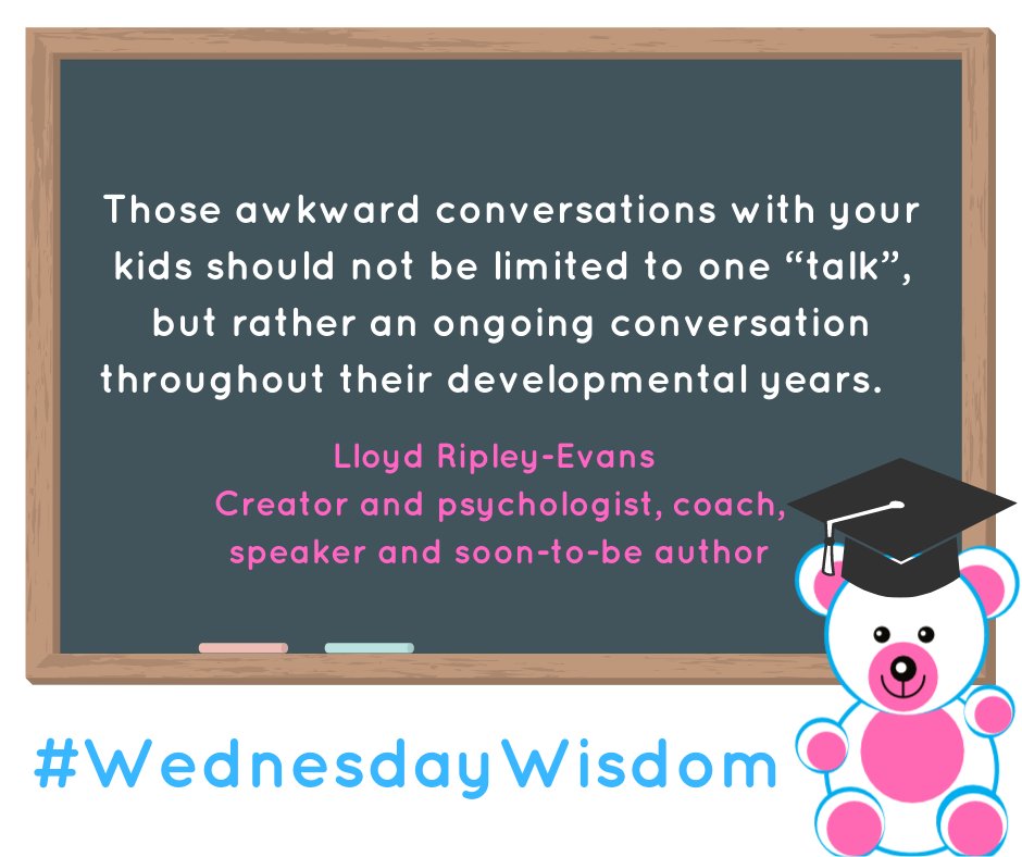 BabyYumYumSA's tweet photo. It’s easy to get it “over and done with” but things change, questions grow more advanced and new things develop so having an ongoing conversation with your kids is important.  
 
#WednesdayWisdom #AwkardConversations https://t.co/nx7rOnKnJy