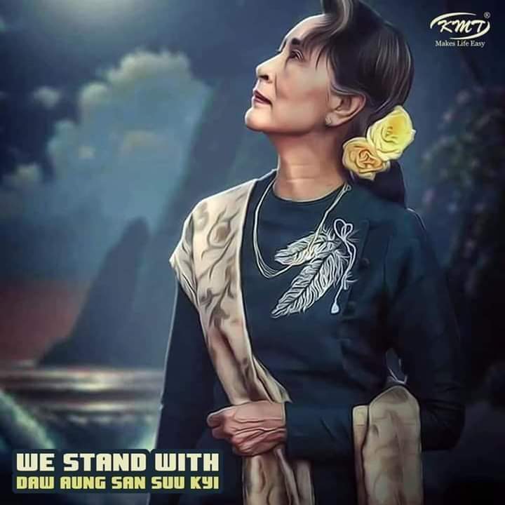 PChanhnin's tweet photo. JUSTICE For Myanmar 
We Are Always With You 

#WeStandWithYouAungSanSuKyi
#Myanmar #DawAungSanSuKyi https://t.co/GTU5OyyNaa