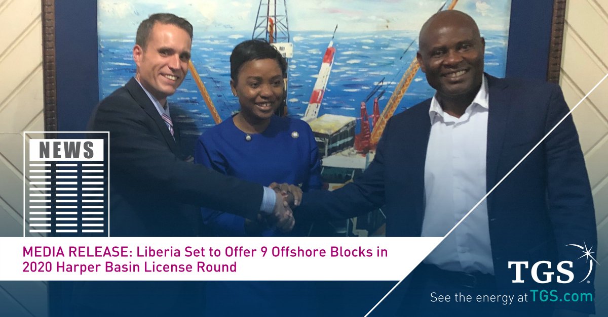 TGScompany's tweet photo. MEDIA RELEASE: The #Liberia Petroleum Regulatory Authority (#LPRA), has announced the launch of the next #licensinground, expected to commence in April 2020. 

Read the full media release here: https://t.co/infl2XCaNs

#TGS #NOCAL #WestAfrica #Seismic #OilandGas #SeeTheEnergy https://t.co/SNixqYwPp4