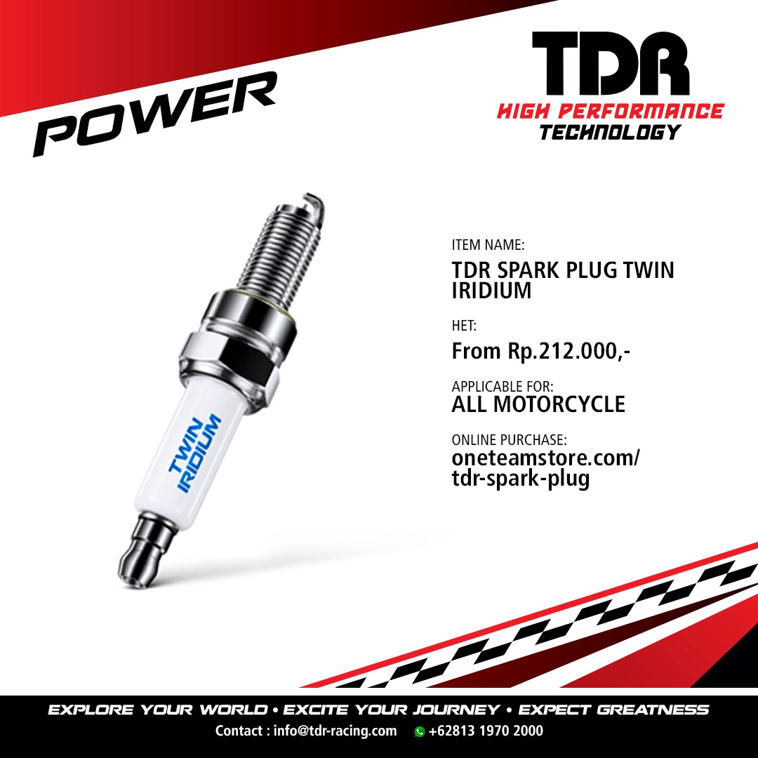 TDR_RACING's tweet photo. High Performance TDR Spark Plug made with Iridium material produce powerful spark to boost horse power. Suitable for motorsport, touring and daily use. - https://t.co/iGAmPbizU3
.
#SparkPlug #TwinIridium #OneTeamStore #GotoTheNextLevel #NextLevel #LevelUp https://t.co/as8qFE198I