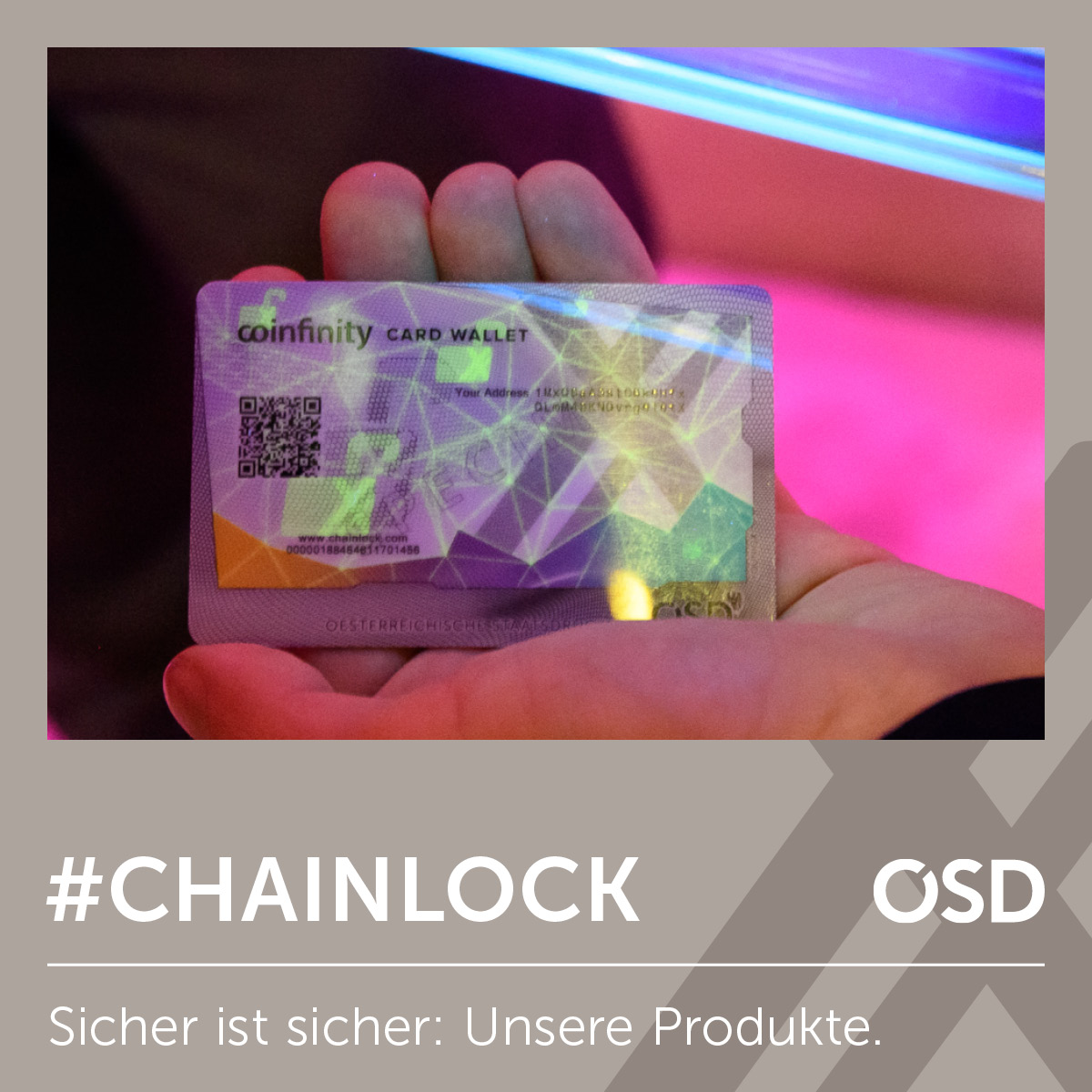 staatsdruckerei's tweet image. Was ist chainlock?
Unser Cold Storage „Chainlock“ ist ein innovatives Produkt zur Aufbewahrung von digitalen Werten. Im Gegensatz zu Online-Speicherlösungen kann diese Cold Wallet von Cyberkriminellen nicht manipuliert werden.
#SicherIstSicher #ProdukteOeSD #chainlock