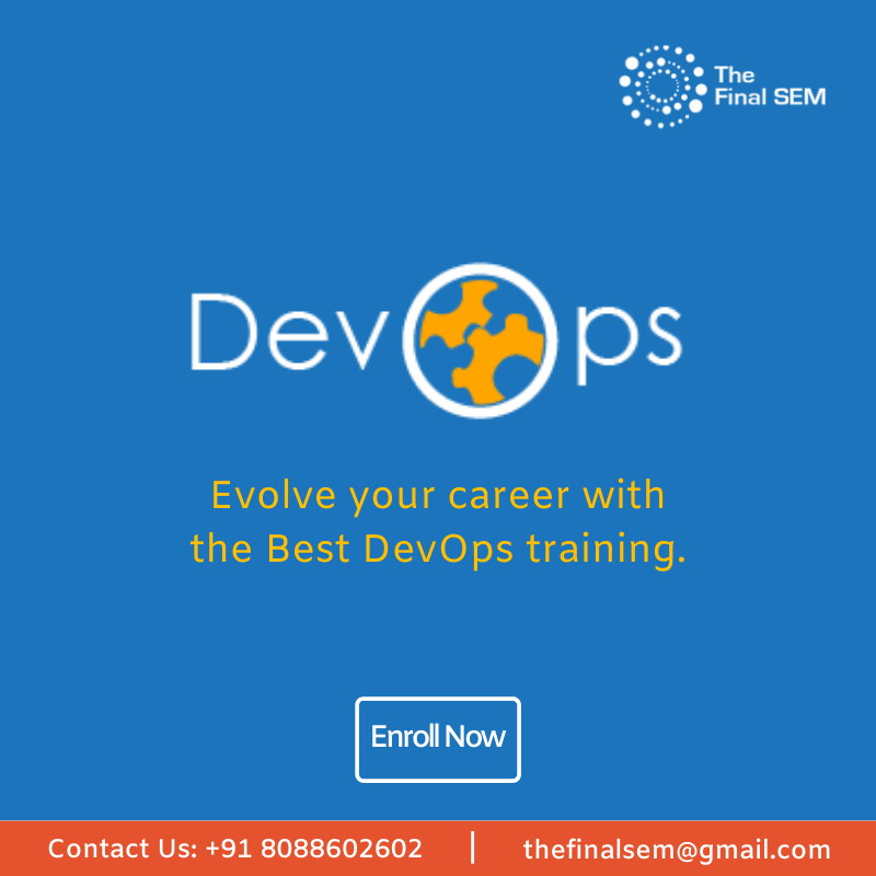 thefinalsem's tweet photo. Evolve your career with the Best DevOps training at #TheFinalSEM, from the industry experts. Get 100% placement assistance. For more info visit https://t.co/mQRhgqTOdM
#devops #devopstraining #devopsengineer #devopslife #devopstools #devopsworld #softwarecourses https://t.co/DEik9o0nfg