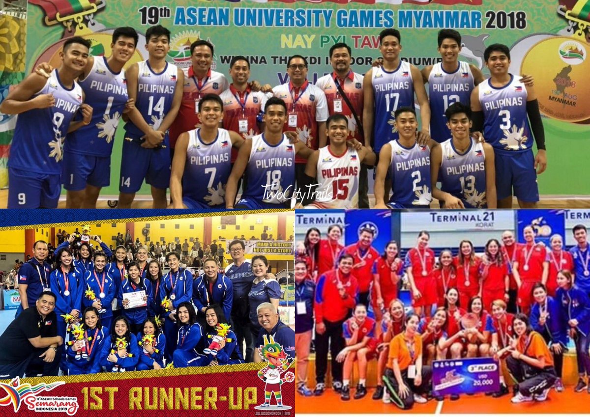 TwoCityTrails's tweet photo. 2019 is a great year for 🇵🇭 Volleyball!
#ASEANSchoolGames
Girls 🥈
#ASEANUniversityGames
Men 🥇
#SEALECT2019
Men 🥉
#ASEANGrandPrix
Women 🥉🥉
#RebiscoBeachVolleyballOpen
Men 🥇🥈🥉
Women 🥇🥈
#SEAGames2019
Beach Volleyball
Men 🥉
Women 🥉
Indoor Volleyball
Men 🥈 https://t.co/oyxPixH1h0