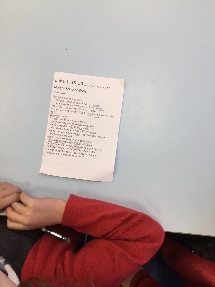 HTAClassEaston's tweet photo. We heard the story about the visitation and linked it to the Magnificat. We looked at the words of Mary’s song and all of the wonderful things God has done! https://t.co/80DsGYuGJf