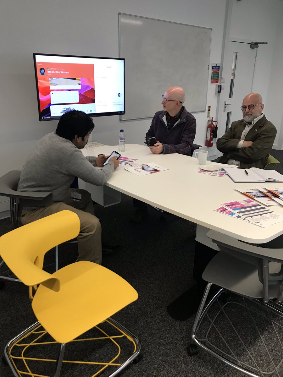 ecmcglone's tweet image. Katy from @SocialscienceG telling us  the different ways padlet can be used with different student groups, sharing resources, getting feedback #GSBSBBS