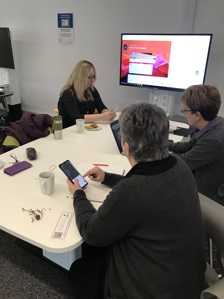 ecmcglone's tweet image. Katy from @SocialscienceG telling us  the different ways padlet can be used with different student groups, sharing resources, getting feedback #GSBSBBS