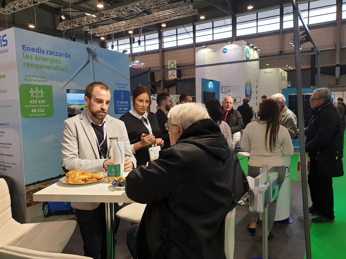 enedisOccitanie's tweet photo. 🎯 En direct du salon @Energaia_ des échanges consacrés aux énergies renouvelables et à la transition énergétique 🌿🌿🌿 https://t.co/tJw93KOI63