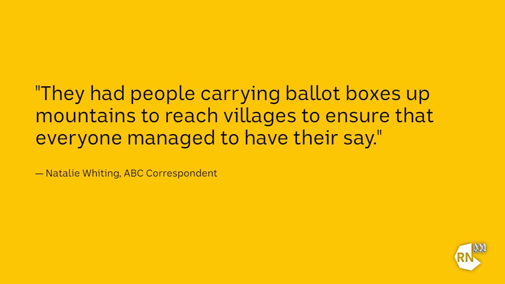 RNDrive's tweet photo. .@Nat_Whiting says there was 85% voter turn out for the #bougainvillereferendum https://t.co/JVsKdK6puf