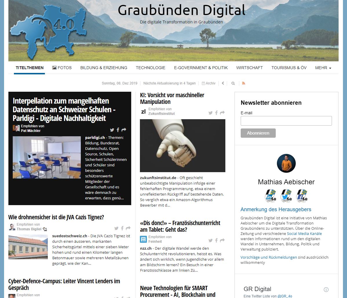Werden die Daten unserer Kinder an den Schulen zu wenig geschützt? Ist die JVA in Cazis vor Drohnen geschützt? Welche Vorteile bringen digitale Sprachlehrmittel? #GRDigital
s.gr-digital.ch/2rBFCwT