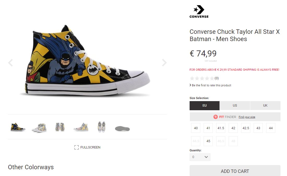batman converse footlocker