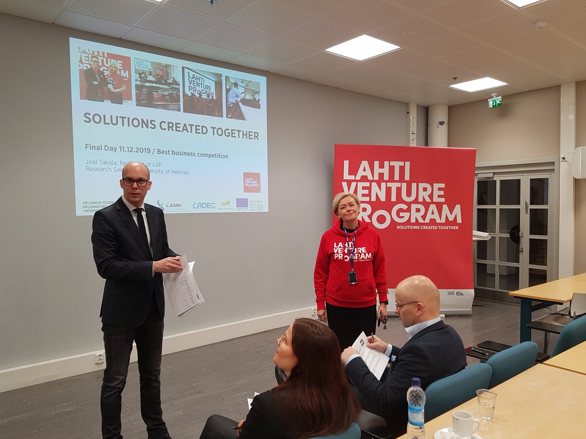 _TeroRantala_'s tweet photo. Final day of the third #LahtiVentureProgram . Good luck to all teams to your final pitches. Your time to shine 🔥 Excited to see what you have developed during the competition. Has been a great journey again. @UCLahti @UniLUT @LAMKfi @helsinkiuni https://t.co/WDtbgpeJF9