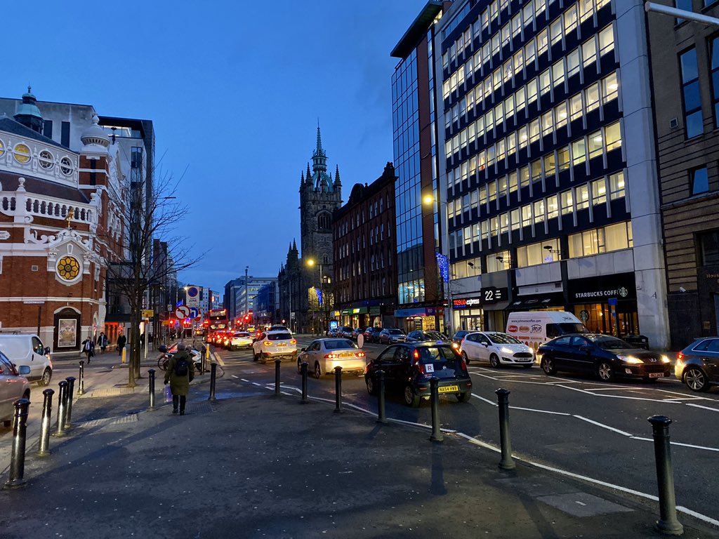 I despise the very idea of setting clocks back an hour. 
On the other hand, this is what Belfast looks like at 8:15 a.m.